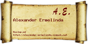 Alexander Ermelinda névjegykártya